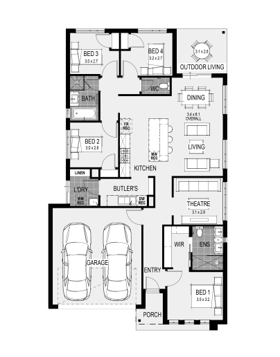 Wyndham Gardens Estate - Wyndham Vale - Lot 107 Floorplan
