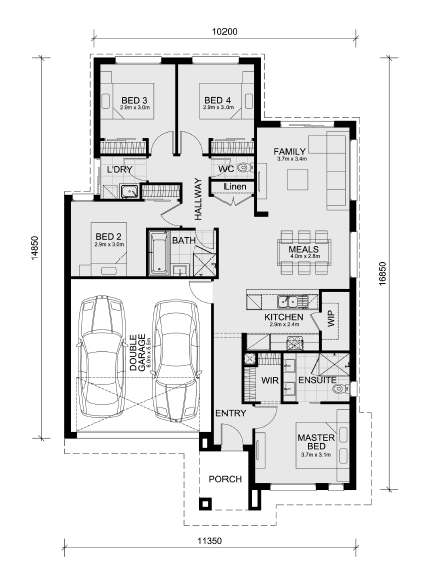 Wyndham Gardens Estate - Wyndham Vale - Lot 124 Floorplan