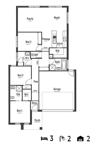 Lot 132 Tegh Drive Floorplan
