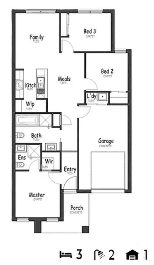 Lot 202 Tegh Drive Floorplan