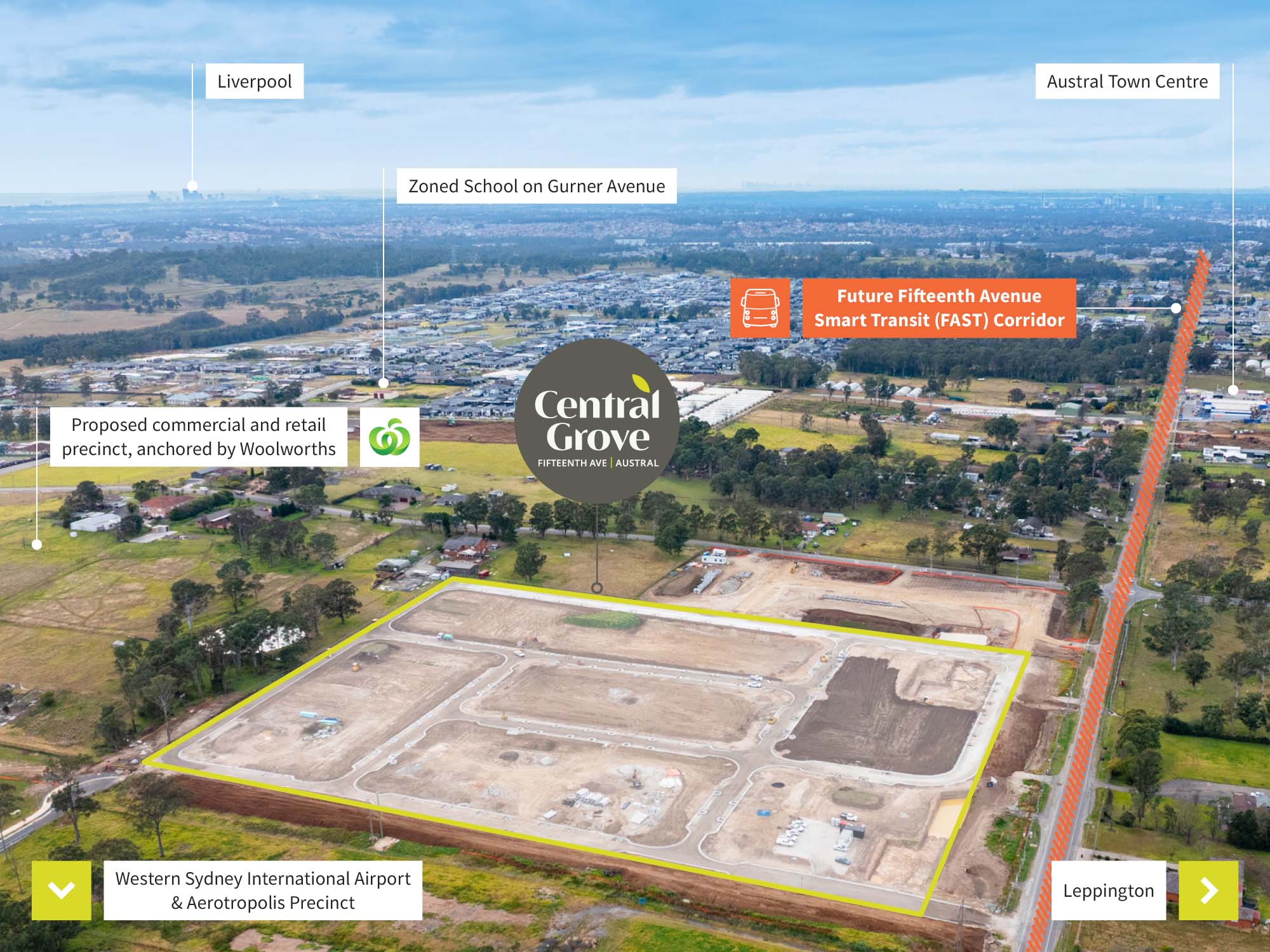 Central Grove - Austral - Lot 96 Aerial