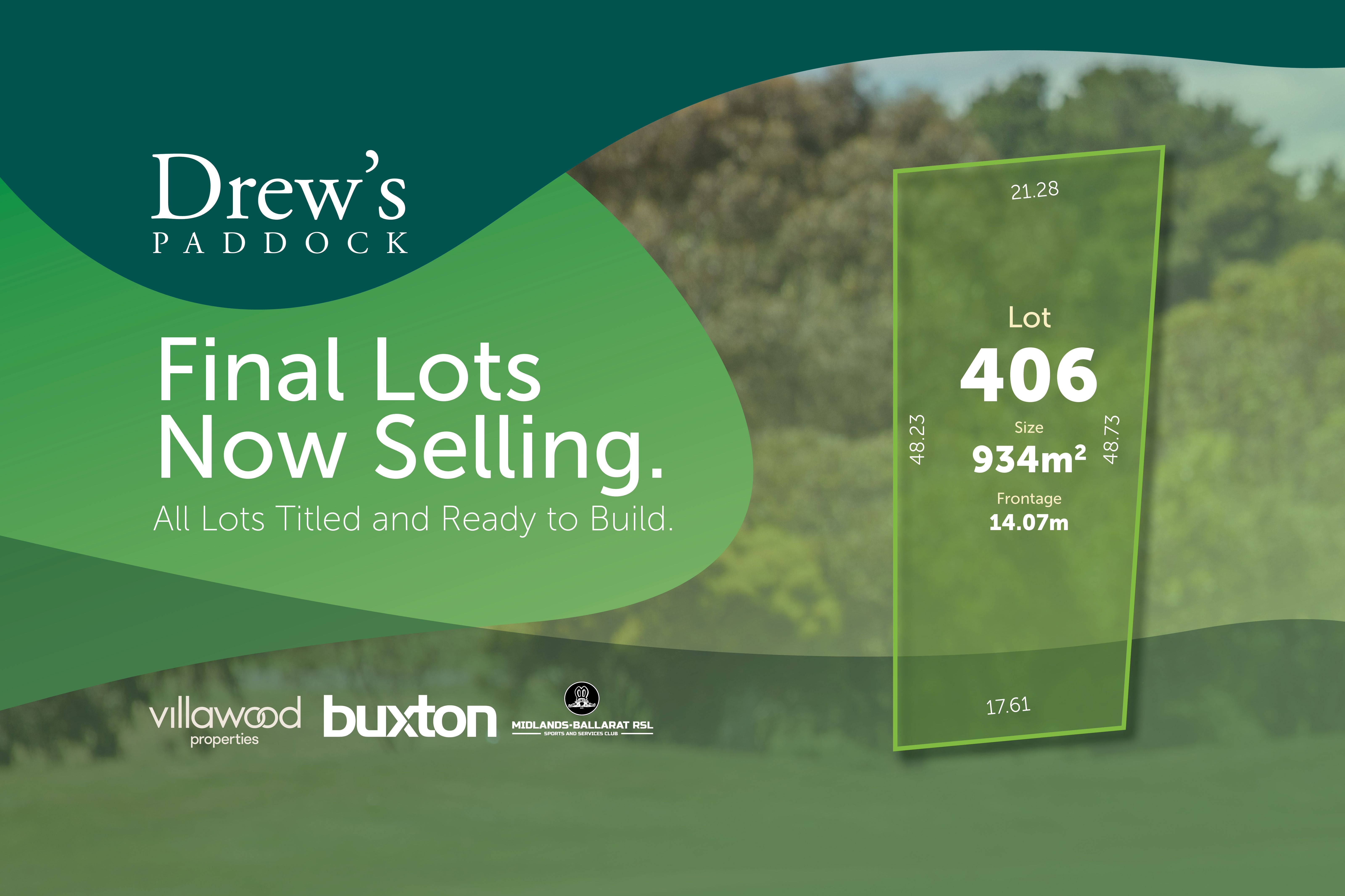 Drew's Paddock Estate - Invermay Park - Lot 406 (TITLED) - READY TO BUILD