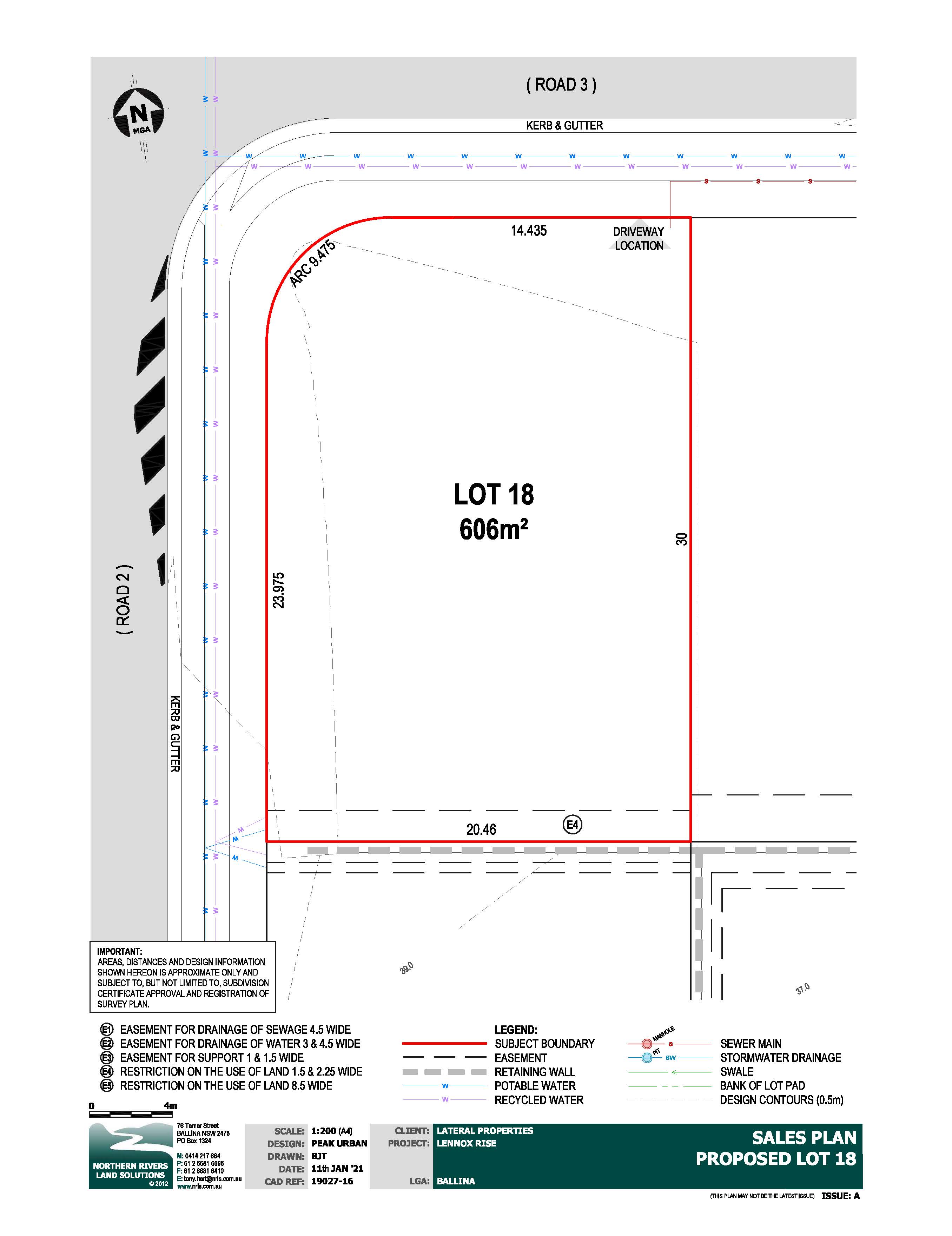 Lennox Rise Estate - Lennox Head - Lot 18 Floorplan
