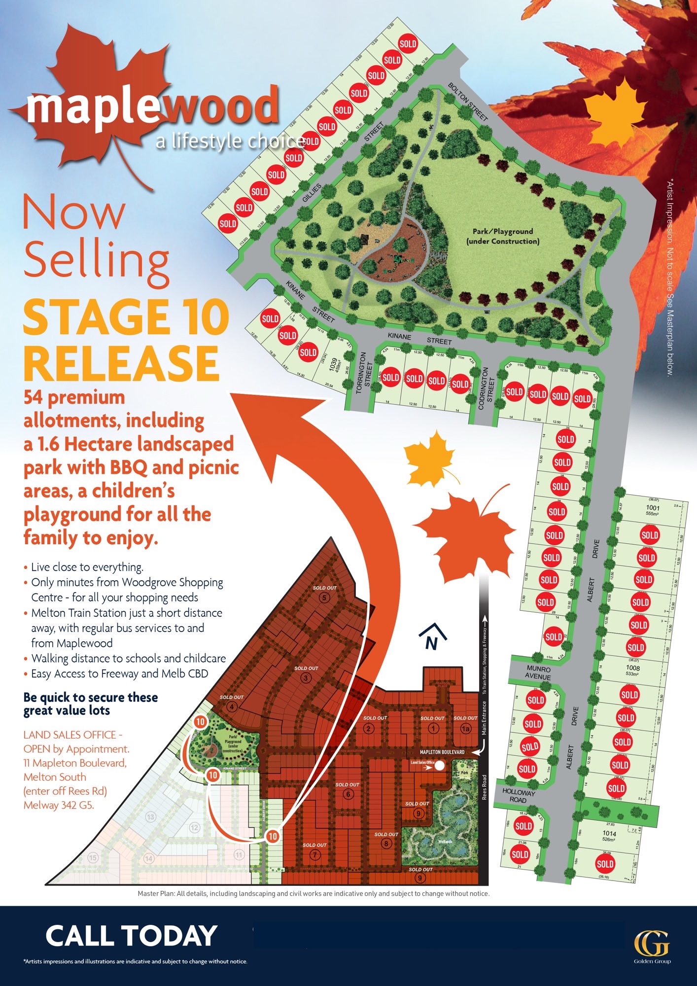 Maplewood Estate - Melton South - Lot TITLED - 1014 - 526m2 - 35m Deep - Near Parklands