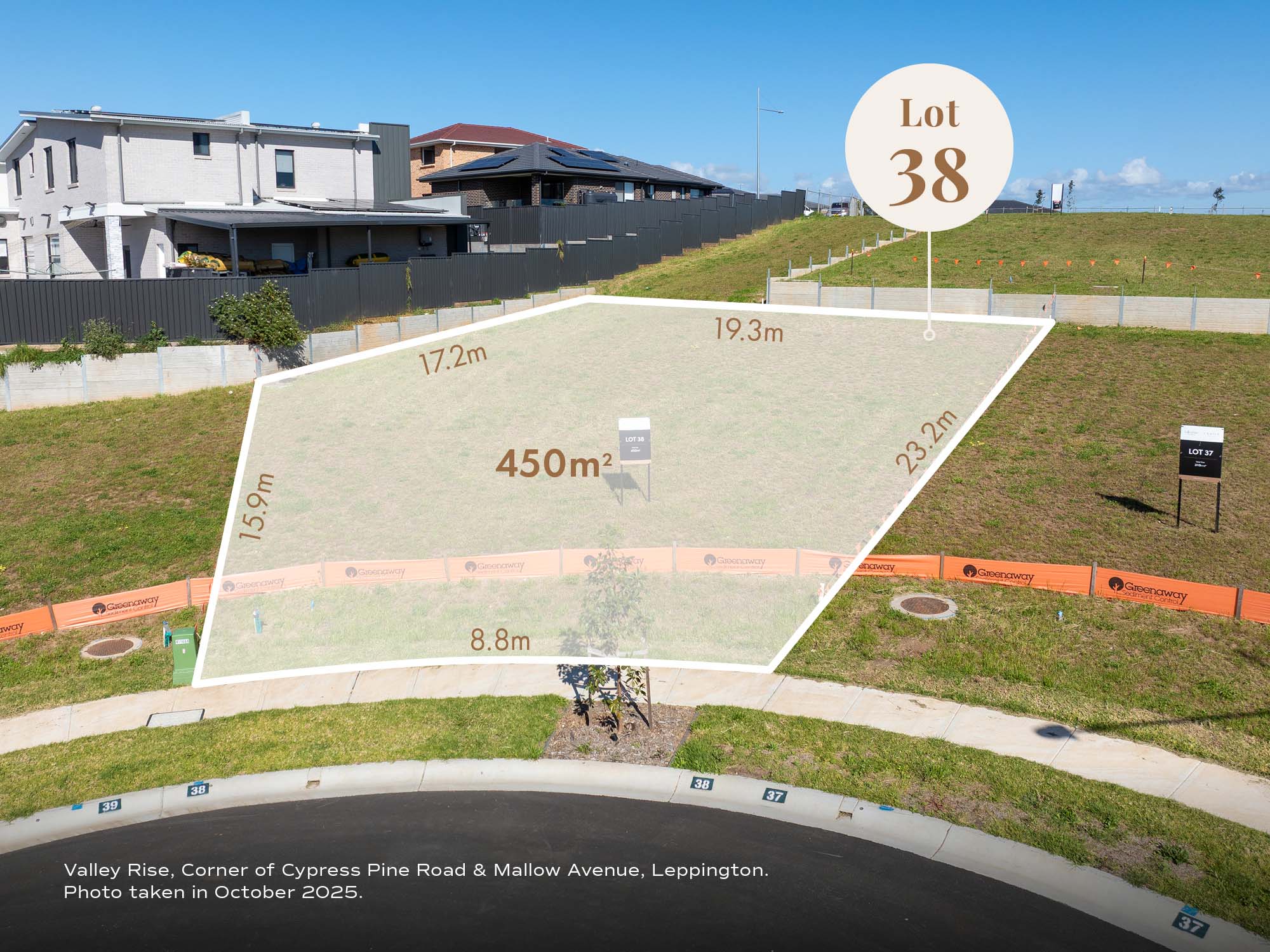 Valley Rise Estate - Leppington - Lot 38 Aerial