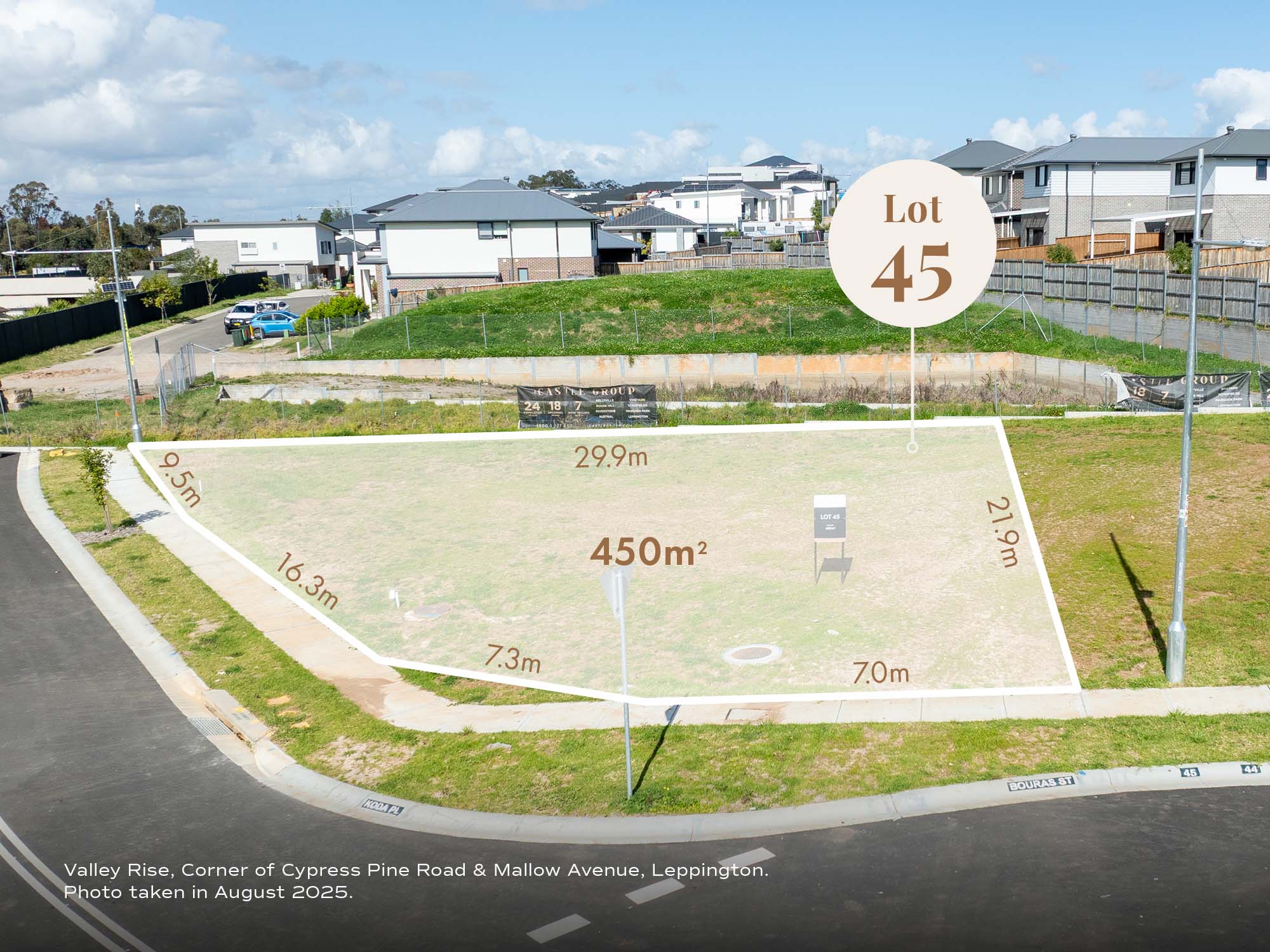 Valley Rise Estate - Leppington - Lot 45 Aerial