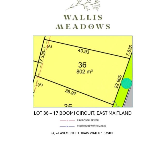 Wallis Meadows Estate - East Maitland - Lot 36