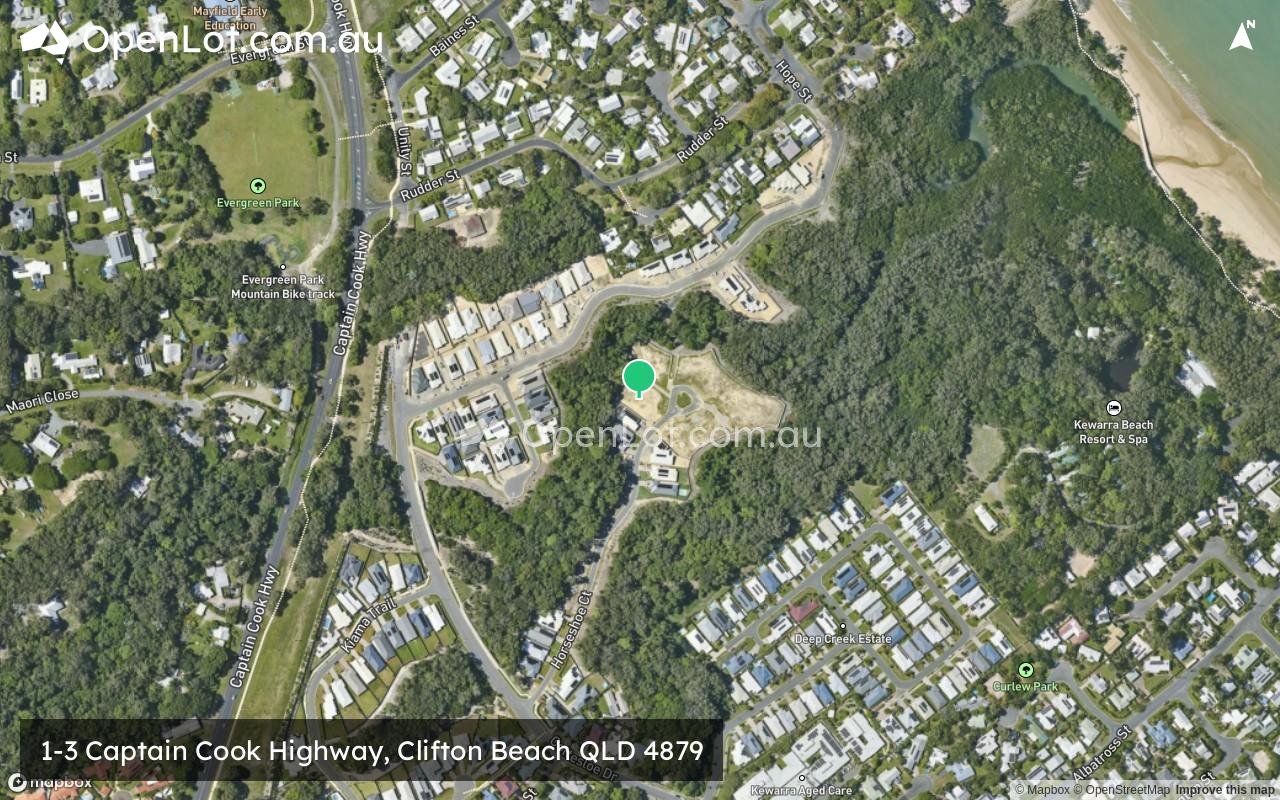 Satellite image for 1-3 Captain Cook Highway, Clifton Beach QLD 4879