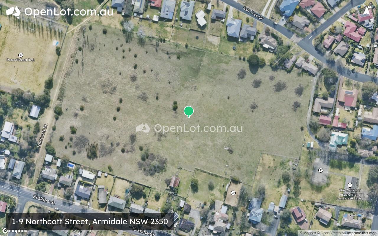 Satellite image for 1-9 Northcott Street, Armidale NSW 2350