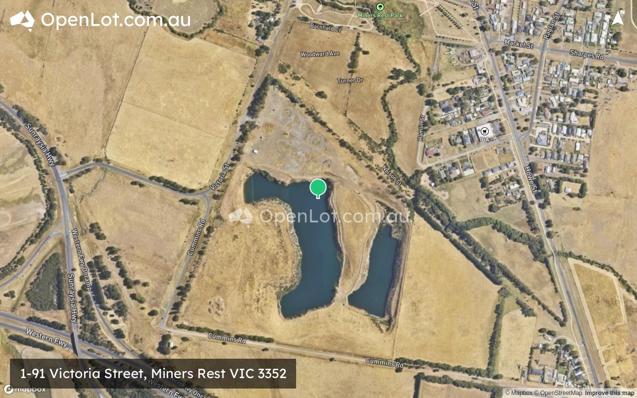 Satellite image for 1-91 Victoria Street, Miners Rest VIC 3352