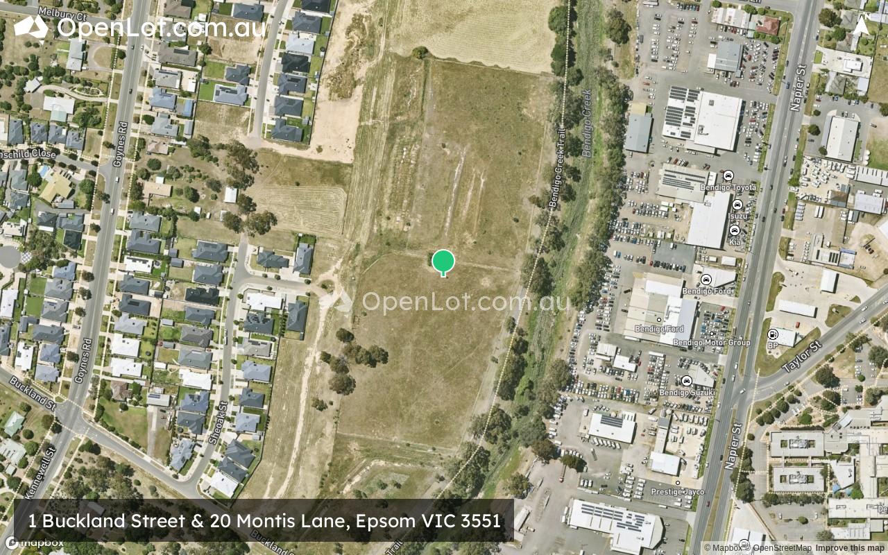 Satellite image for 1 Buckland Street & 20 Montis Lane, Epsom VIC 3551