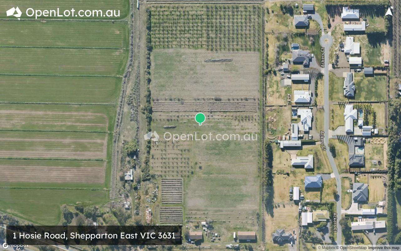 Satellite image for 1 Hosie Road, Shepparton East VIC 3631