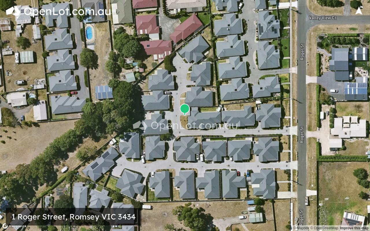 Satellite image for 1 Roger Street, Romsey VIC 3434