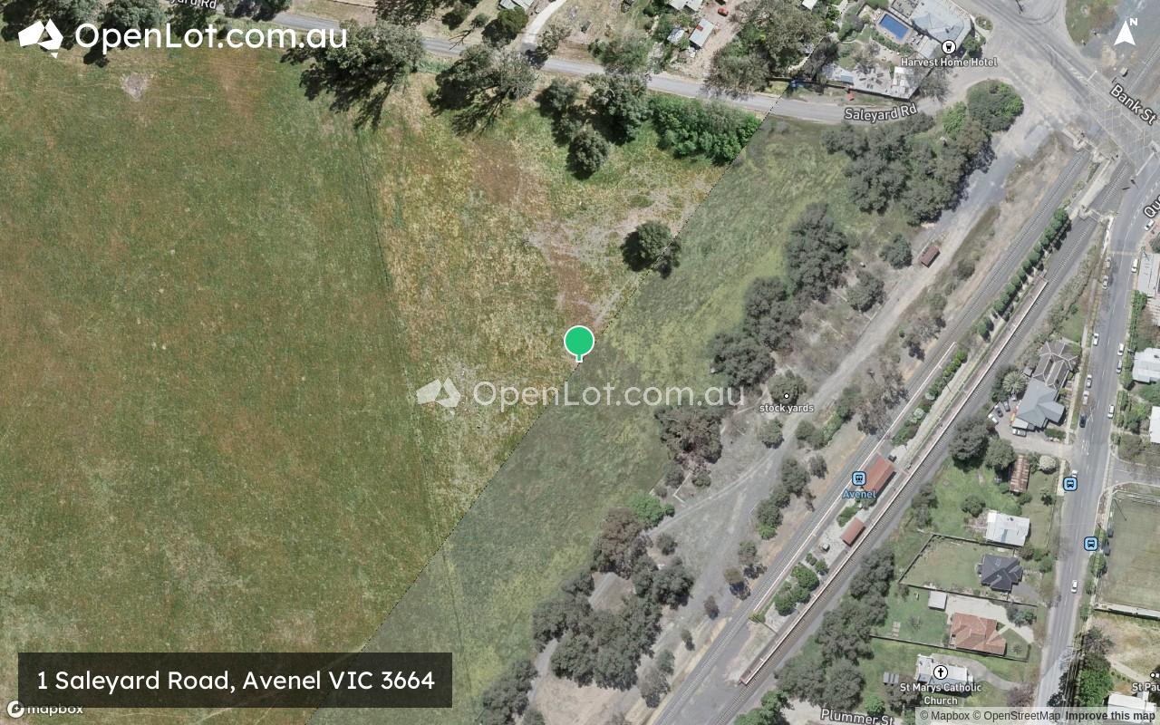 Satellite image for 1 Saleyard Road, Avenel VIC 3664