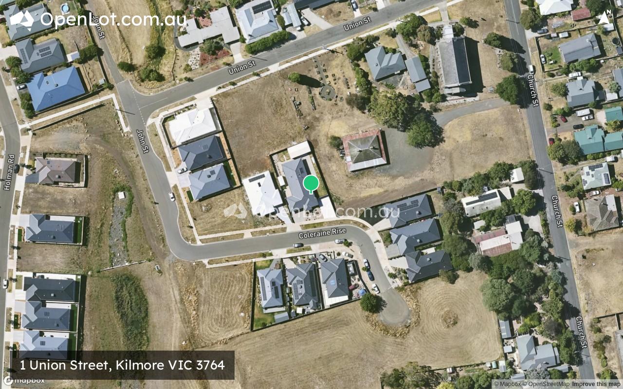 Satellite image for 1 Union Street, Kilmore VIC 3764