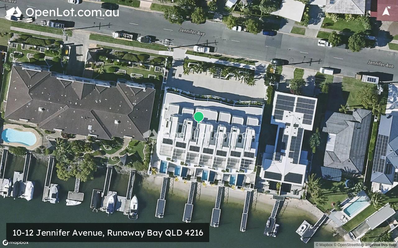 Satellite image for Ocean Suites on Jennifer Estate - 10-12 Jennifer Avenue, Runaway Bay QLD 4216
