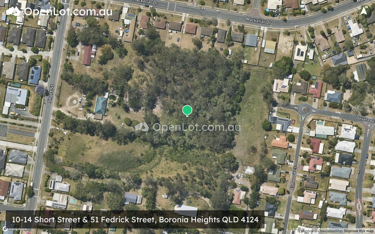 Satellite image for 10-14 Short Street & 51 Fedrick Street, Boronia Heights QLD 4124