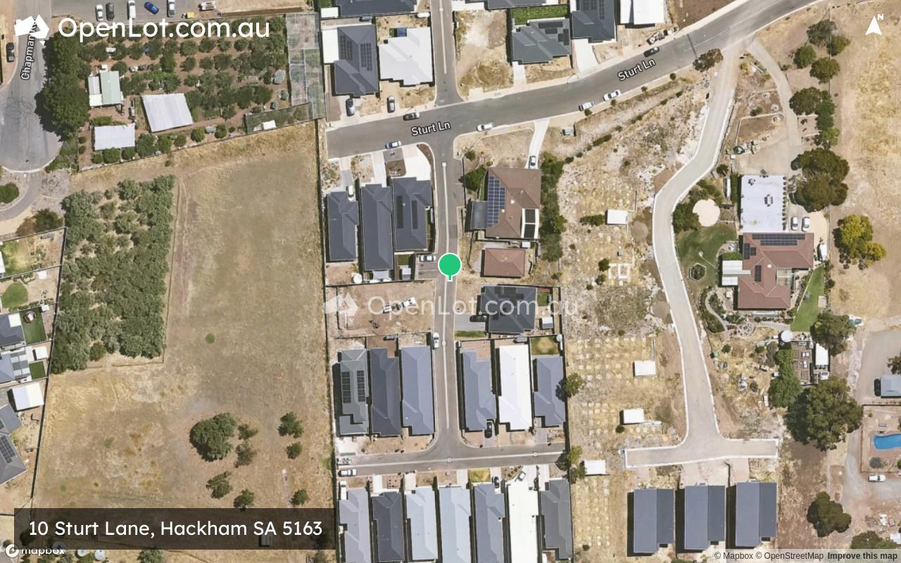 Satellite image for 10 Sturt Lane, Hackham SA 5163
