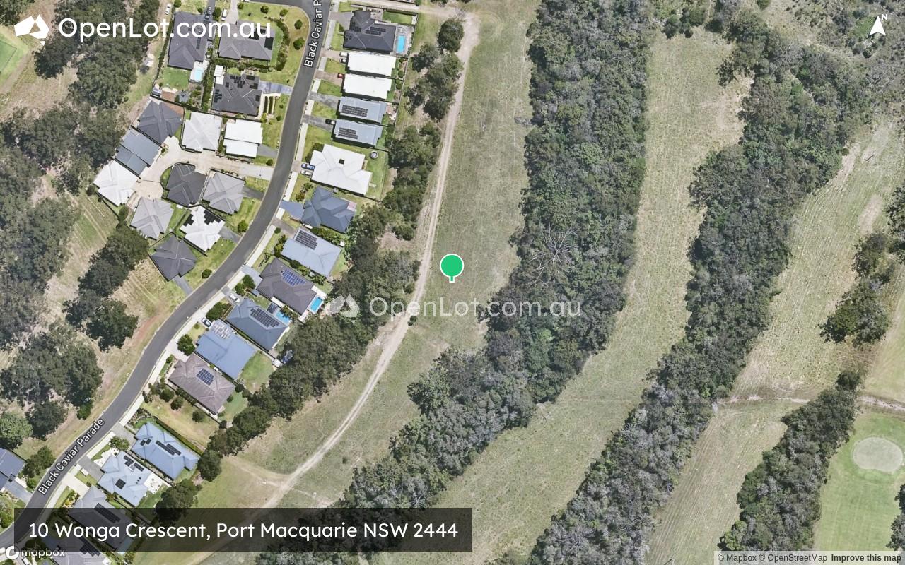 Satellite image for 10 Wonga Crescent, Port Macquarie NSW 2444