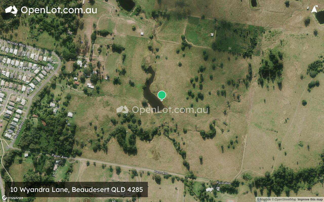 Satellite image for 10 Wyandra Lane, Beaudesert QLD 4285