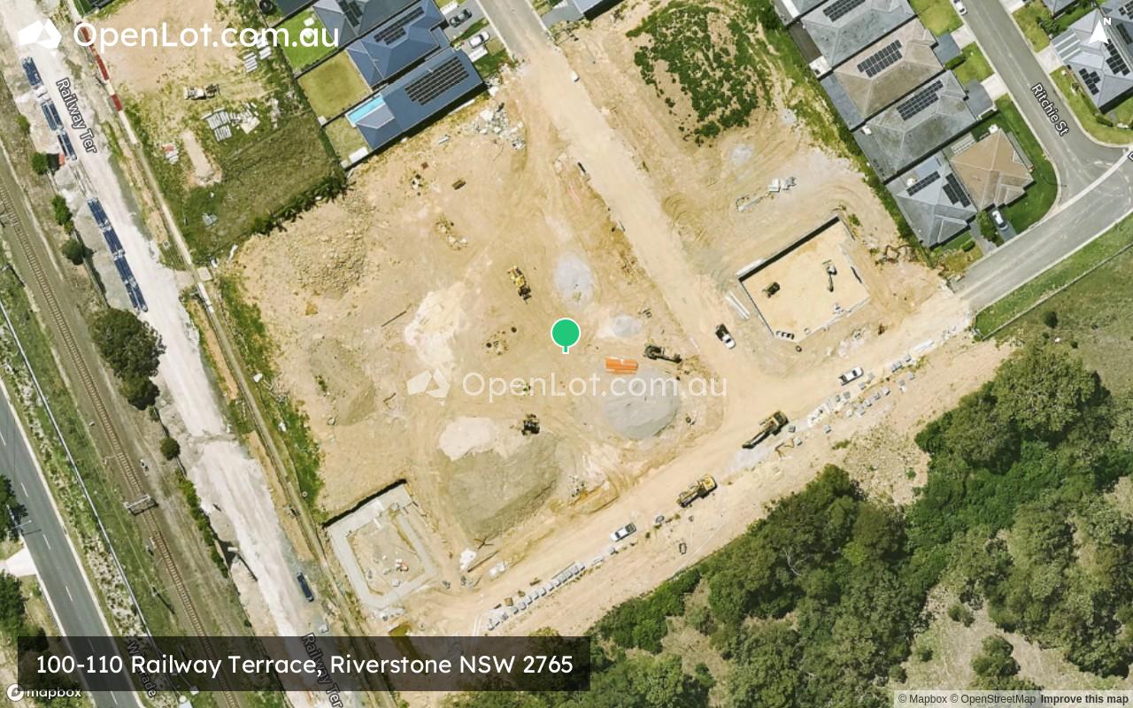 Satellite image for 100-110 Railway Terrace, Riverstone NSW 2765