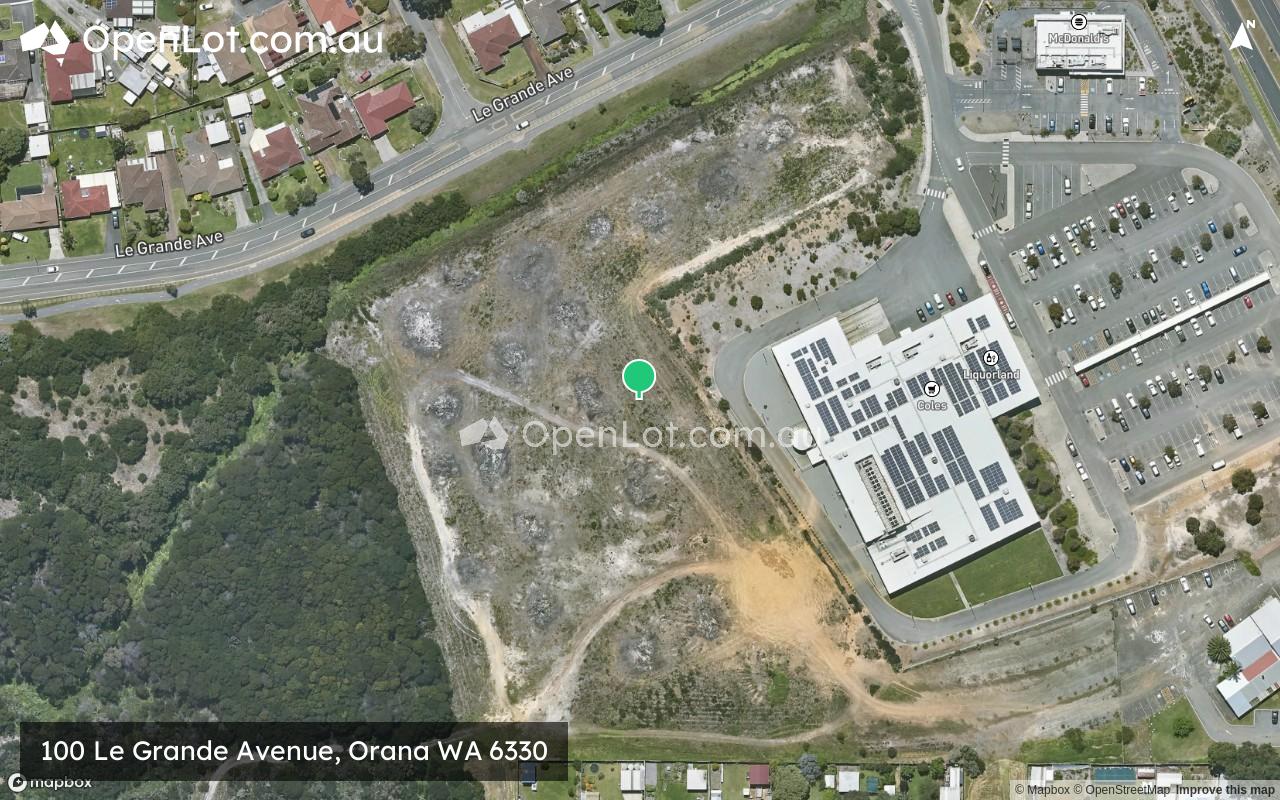Satellite image for 100 Le Grande Avenue, Orana WA 6330