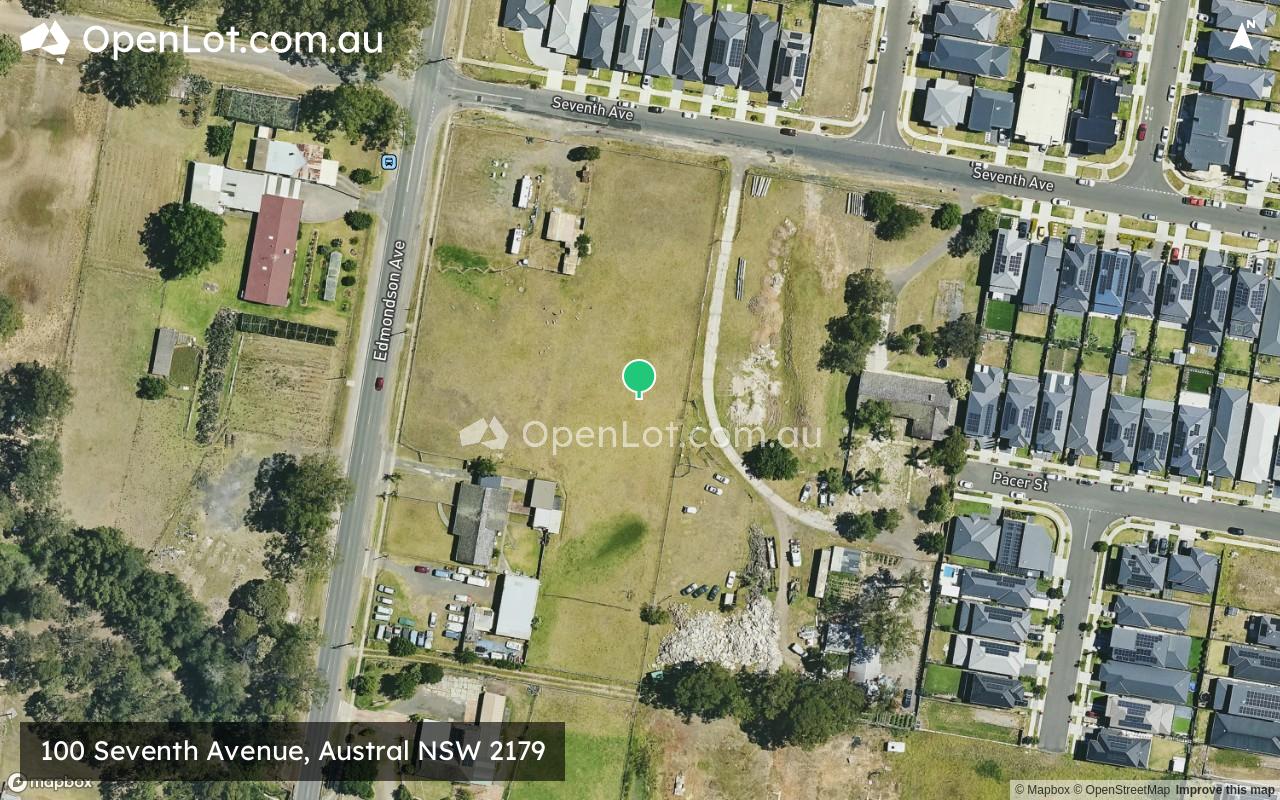 Satellite image for 100 Seventh Avenue, Austral NSW 2179