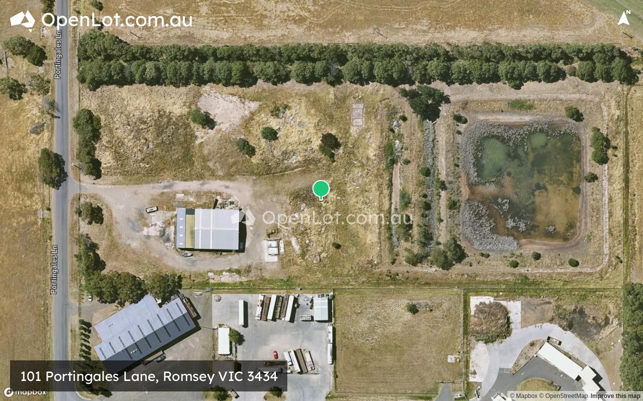Satellite image for 101 Portingales Lane, Romsey VIC 3434
