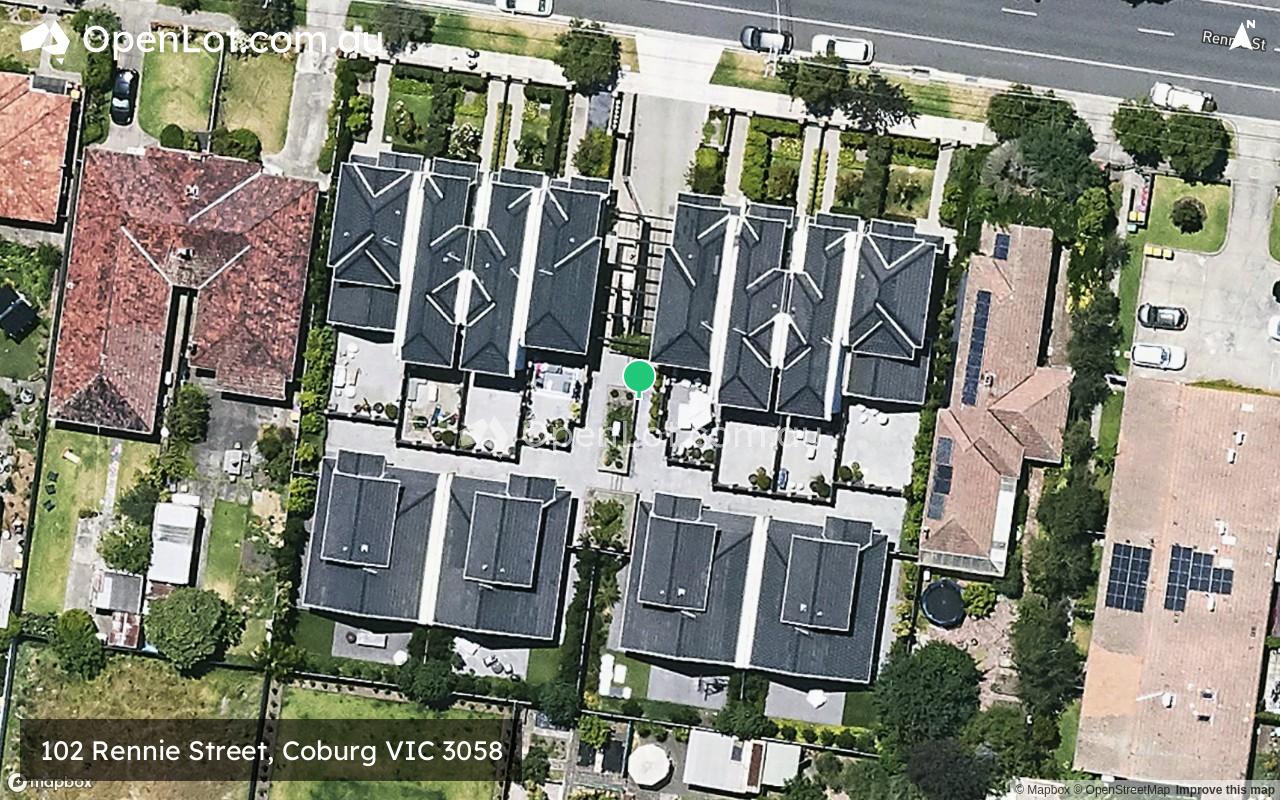 Satellite image for 102 Rennie Street, Coburg VIC 3058