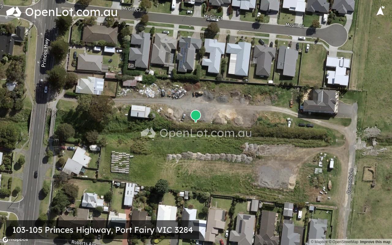 Satellite image for 103-105 Princes Highway, Port Fairy VIC 3284