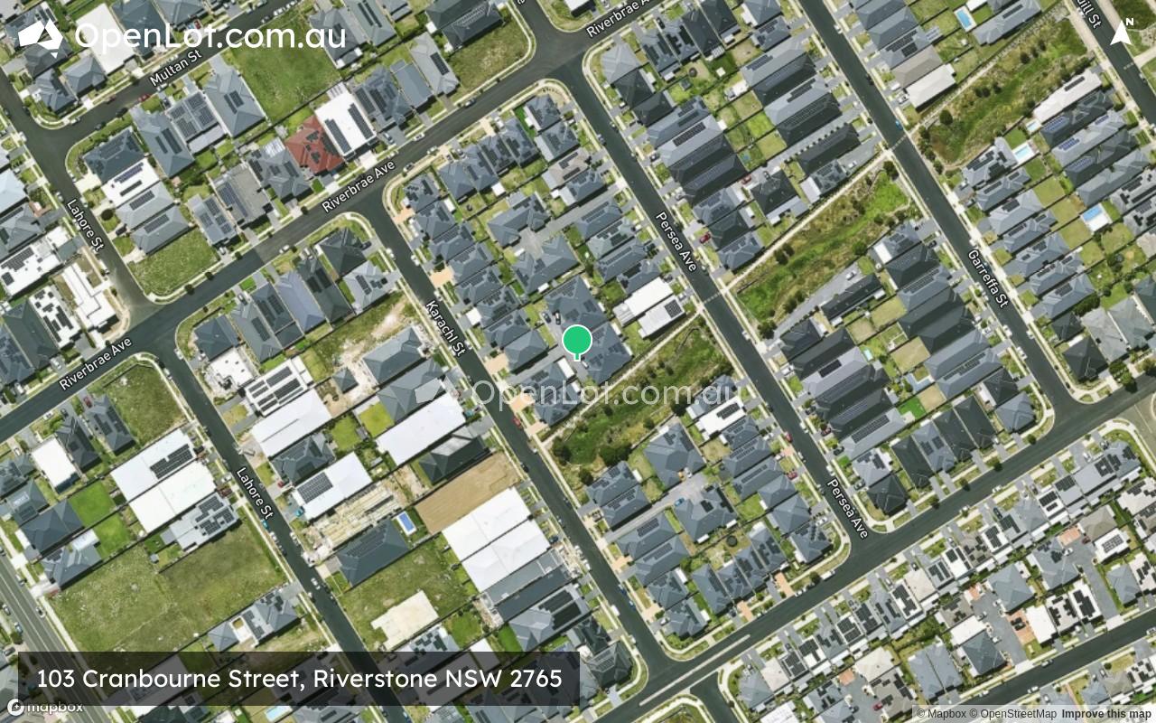 Satellite image for 103 Cranbourne Street, Riverstone NSW 2765