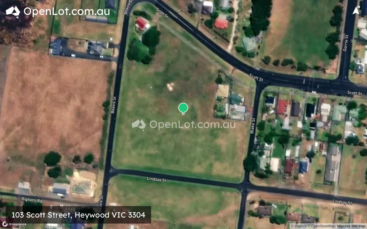 Satellite image for 103 Scott Street, Heywood VIC 3304