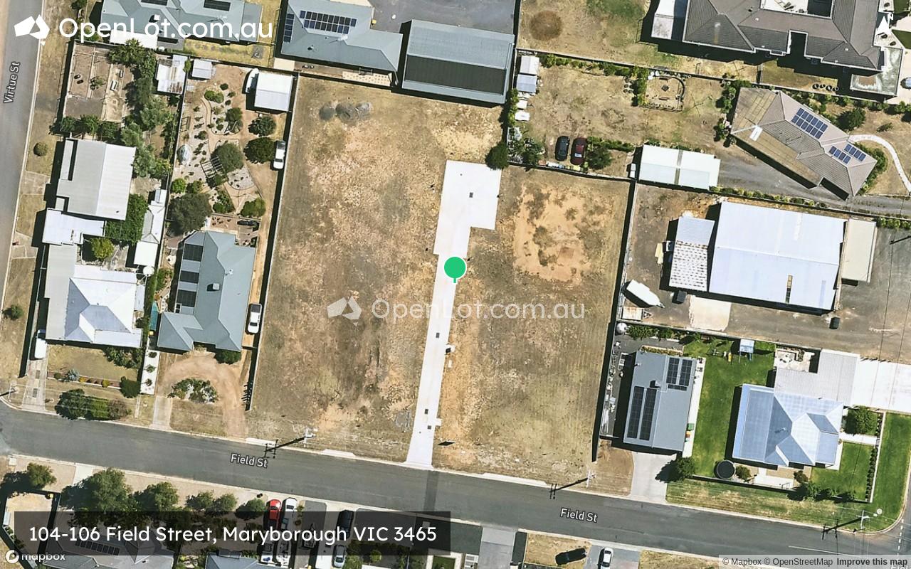 Satellite image for 104-106 Field Street, Maryborough VIC 3465