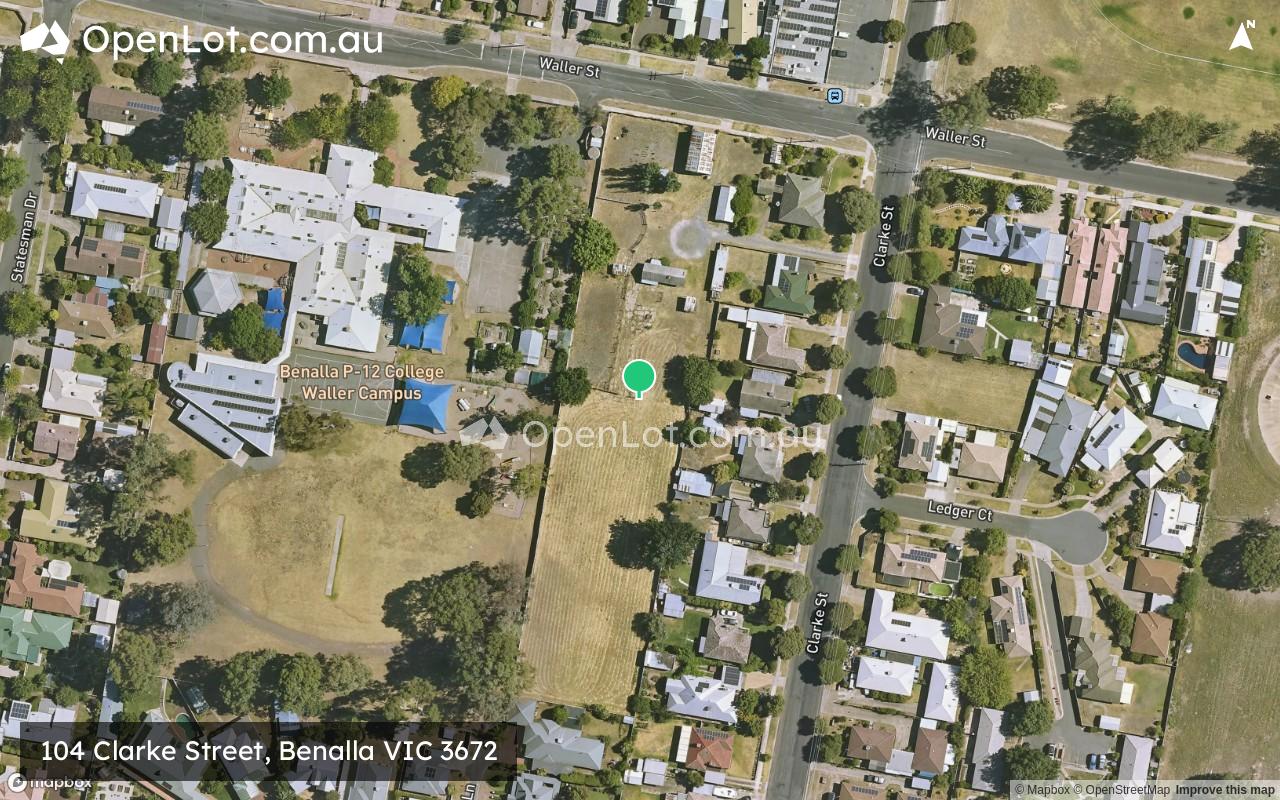 Satellite image for 104 Clarke Street, Benalla VIC 3672