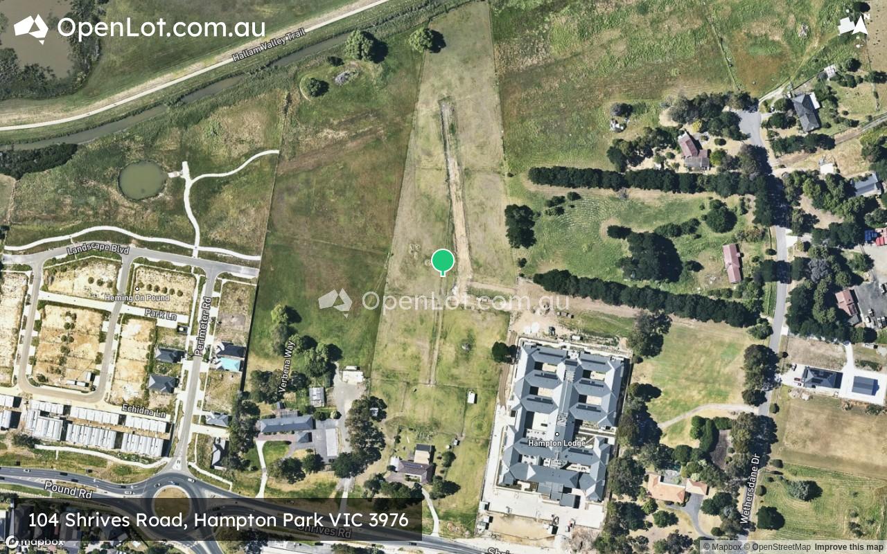 Satellite image for 104 Shrives Road, Hampton Park VIC 3976