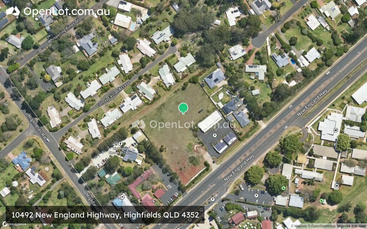 Satellite image for 10492 New England Highway, Highfields QLD 4352