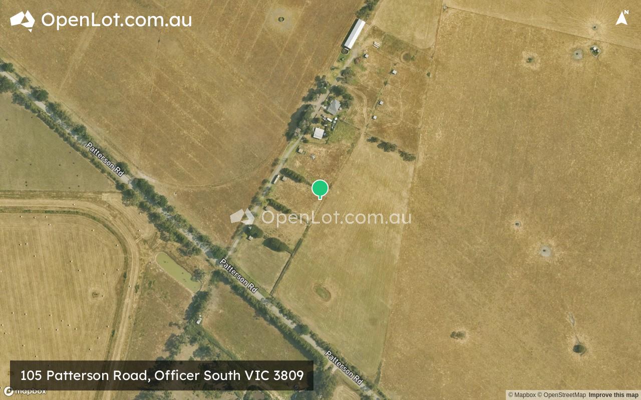 Satellite image for 105 Patterson Road, Officer South VIC 3809