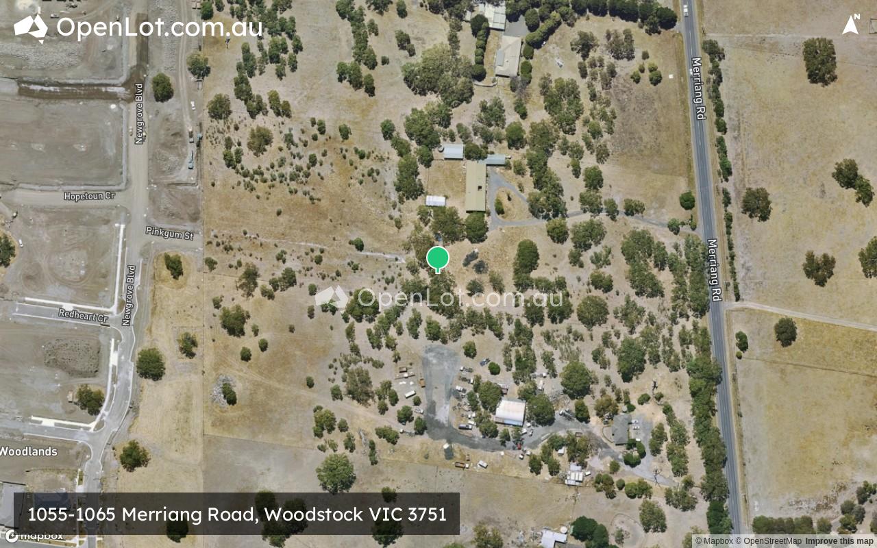 Satellite image for 1055-1065 Merriang Road, Woodstock VIC 3751