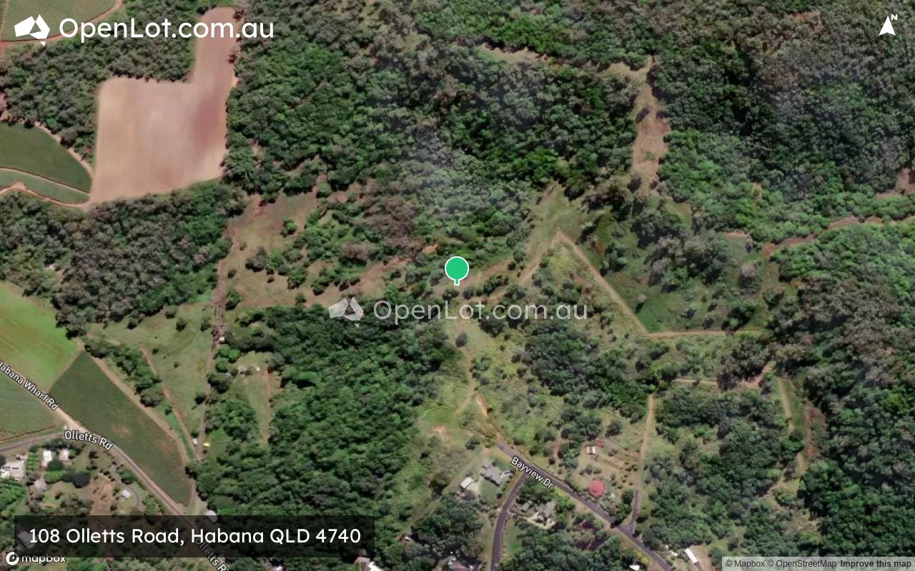 Satellite image for 108 Olletts Road, Habana QLD 4740