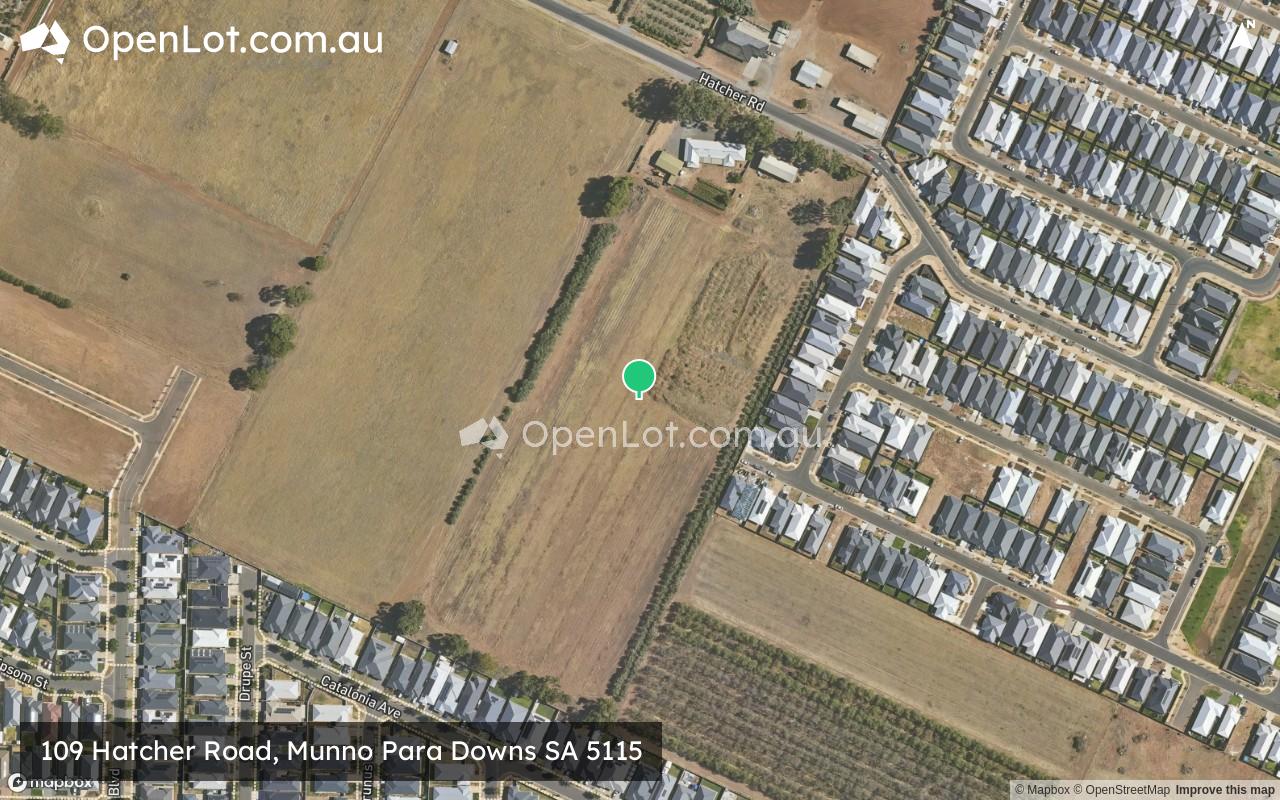 Satellite image for 109 Hatcher Road, Munno Para Downs SA 5115