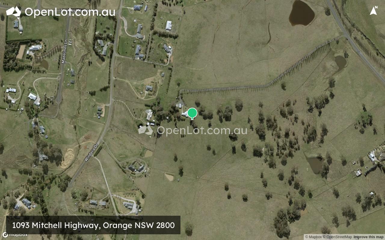 Satellite image for 1093 Mitchell Highway, Orange NSW 2800