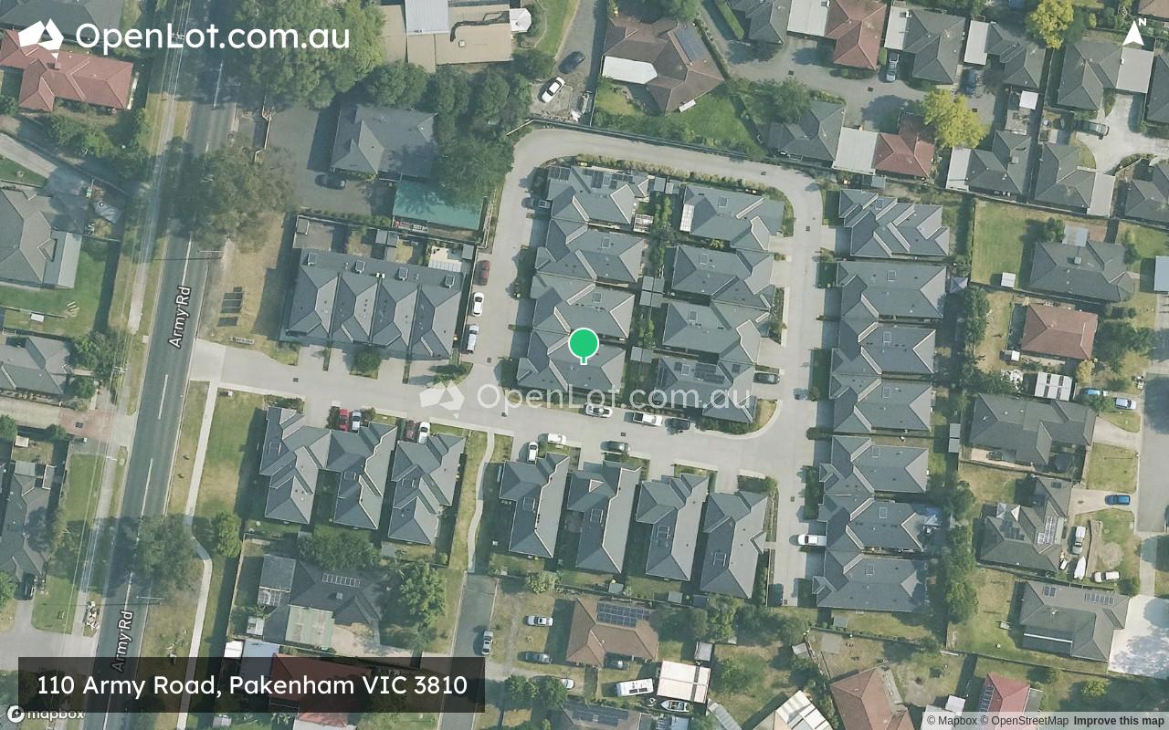 Satellite image for 110 Army Road, Pakenham VIC 3810
