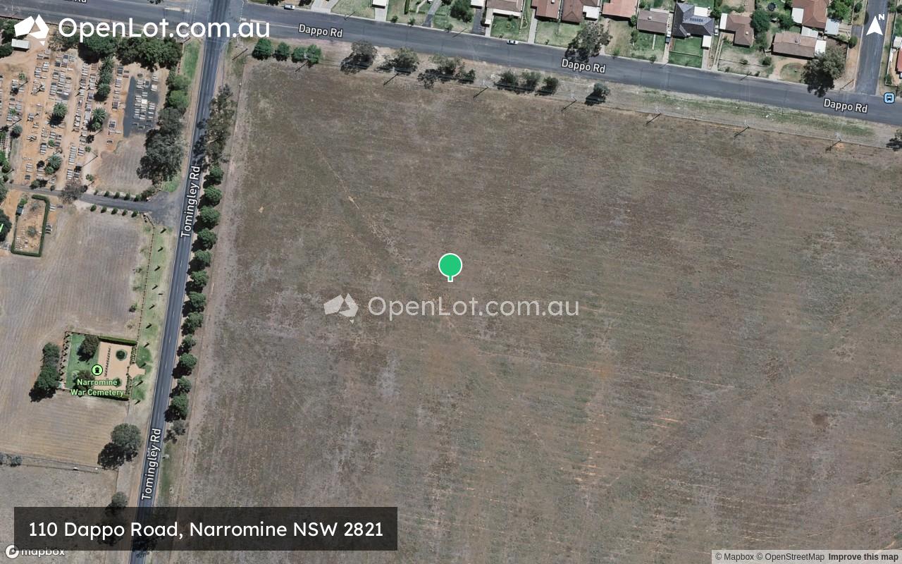 Satellite image for 110 Dappo Road, Narromine NSW 2821