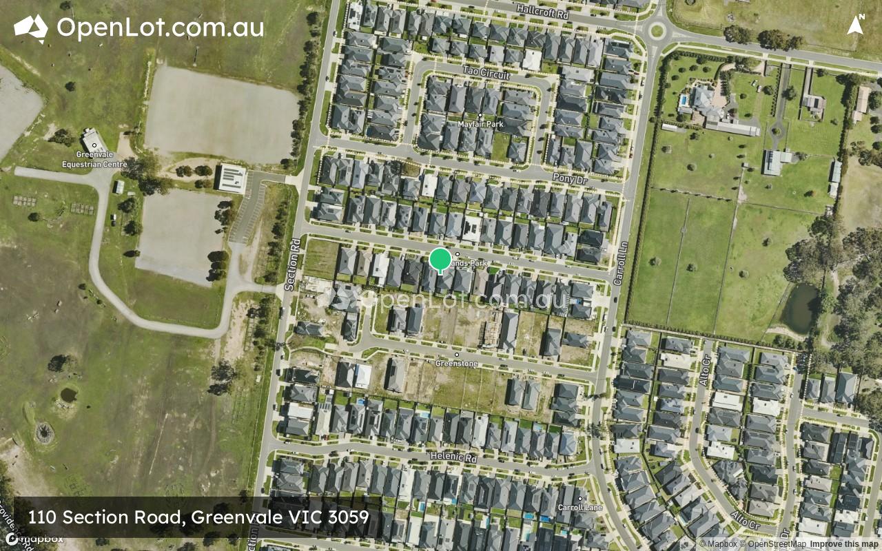 Satellite image for 110 Section Road, Greenvale VIC 3059