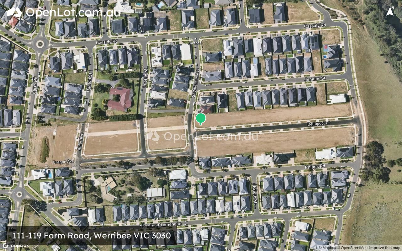 Satellite image for 111-119 Farm Road, Werribee VIC 3030