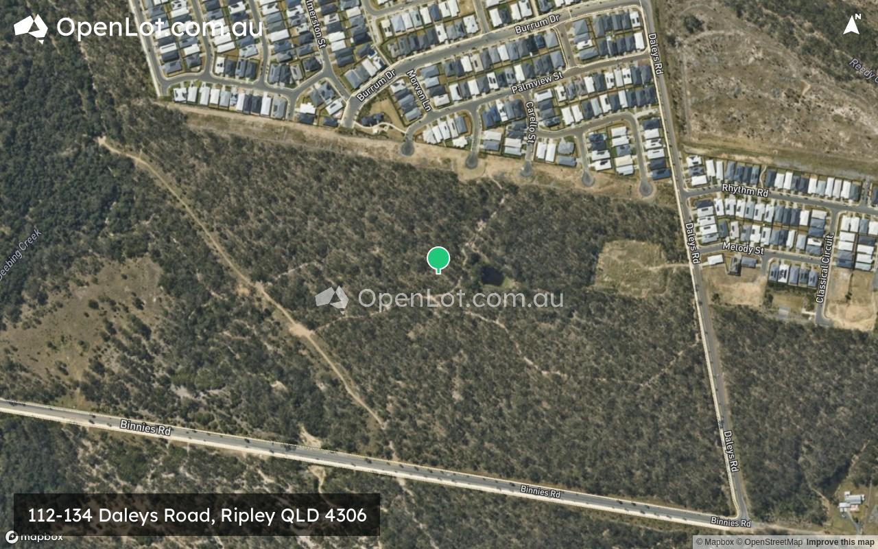Satellite image for 112-134 Daleys Road, Ripley QLD 4306