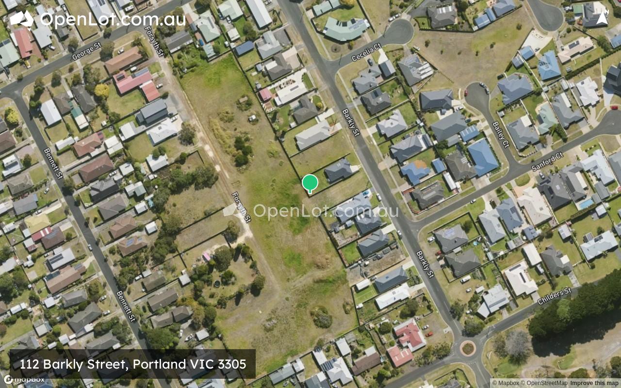 Satellite image for 112 Barkly Street, Portland VIC 3305