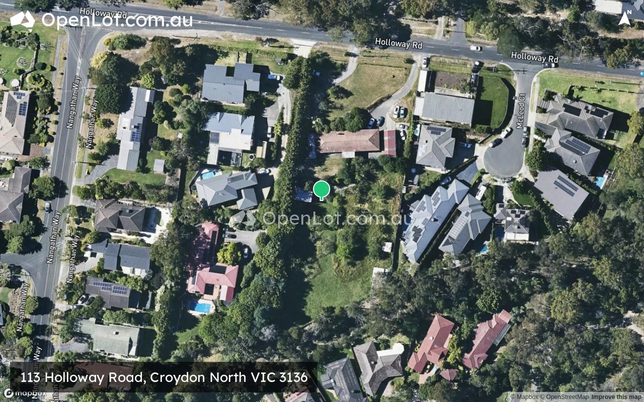 Satellite image for 113 Holloway Road, Croydon North VIC 3136