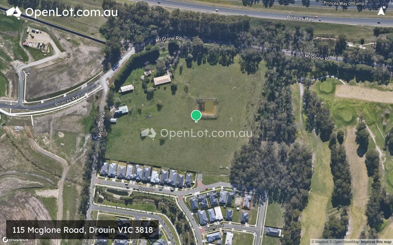 Satellite image for 115 Mcglone Road, Drouin VIC 3818