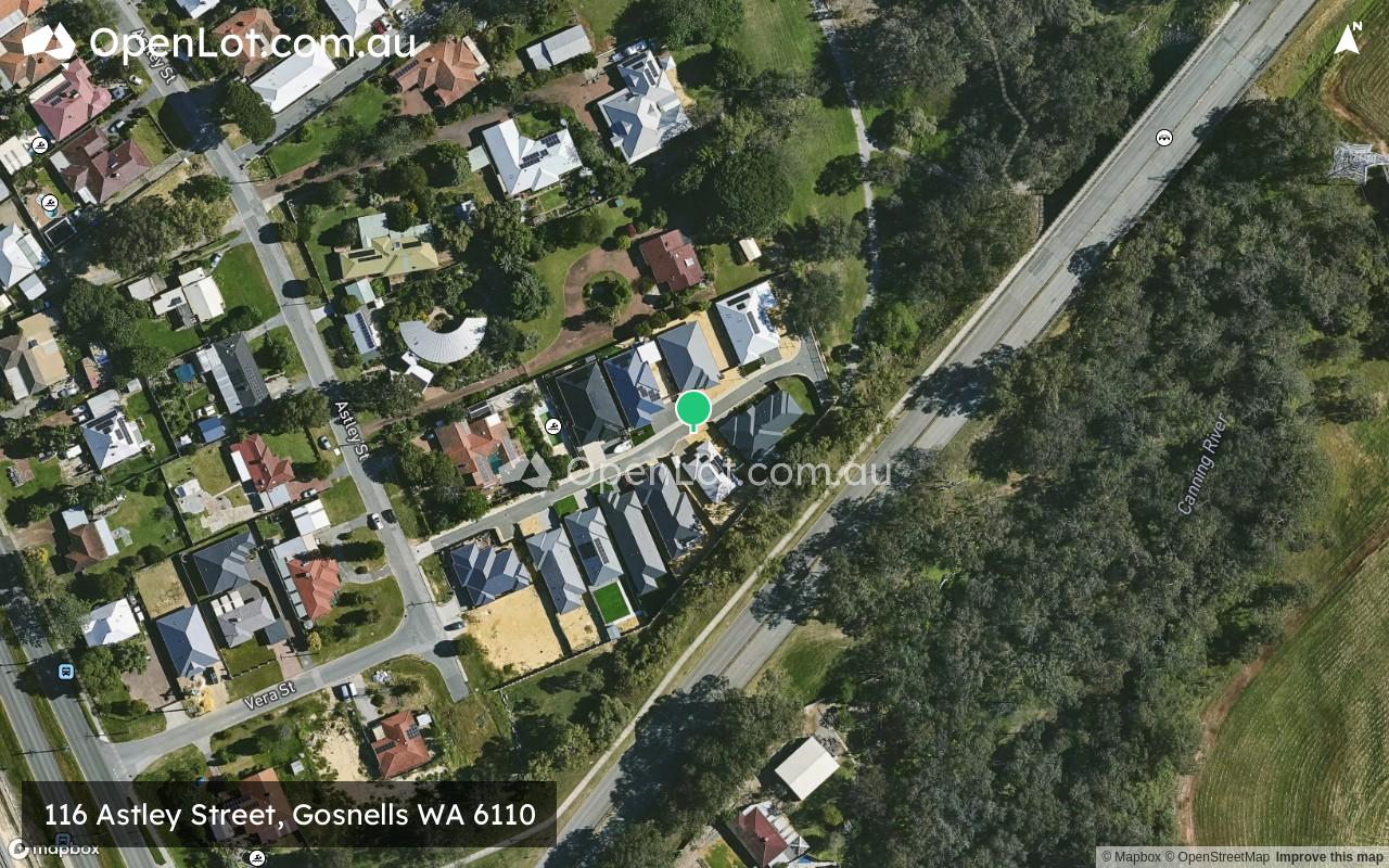 Satellite image for 116 Astley Street, Gosnells WA 6110